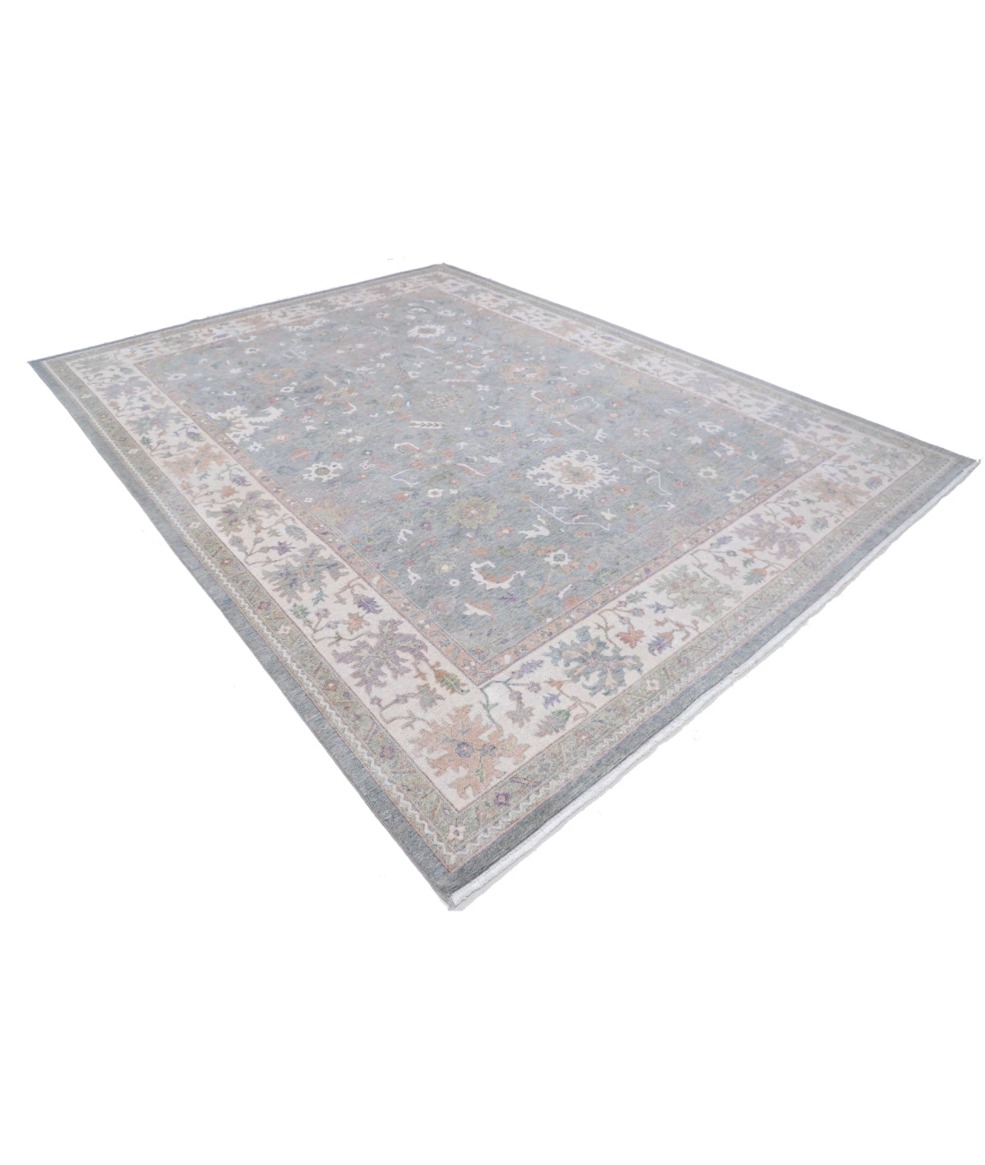 Power Loomed Lily Wool Rug 8' 11" X 11' 10" 8' 11" X 11' 10" (272 X 361) / Grey / Ivory