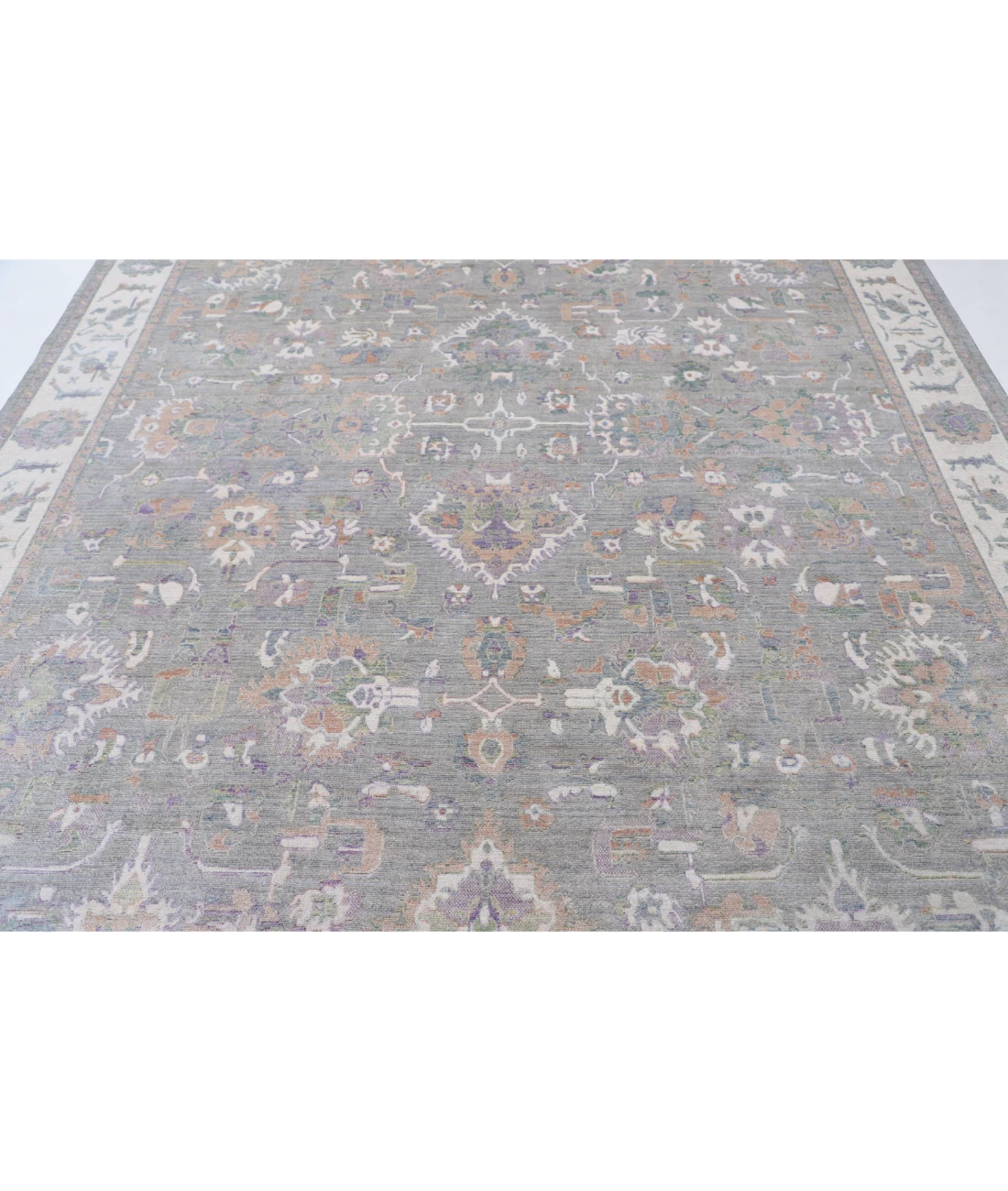 Power Loomed Lily Wool Rug 8' 10" X 12' 0" 8' 10" X 12' 0" (269 X 366) / Grey / Ivory