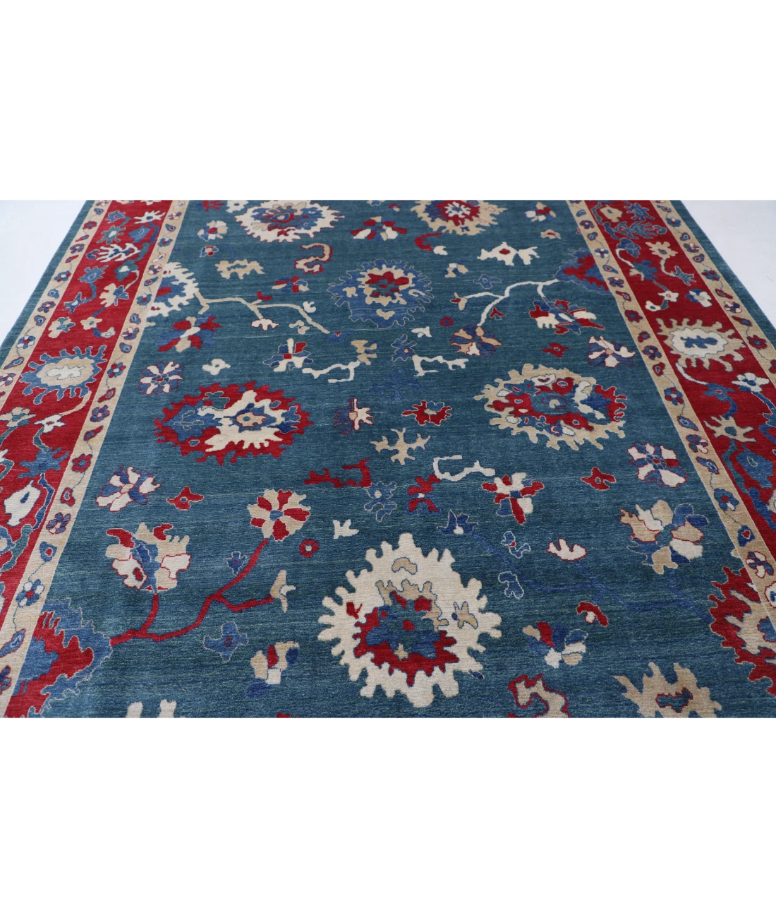 Power Loomed Lily Wool Rug 8' 11" X 12' 0" 8' 11" X 12' 0" (272 X 366) / Green / Red