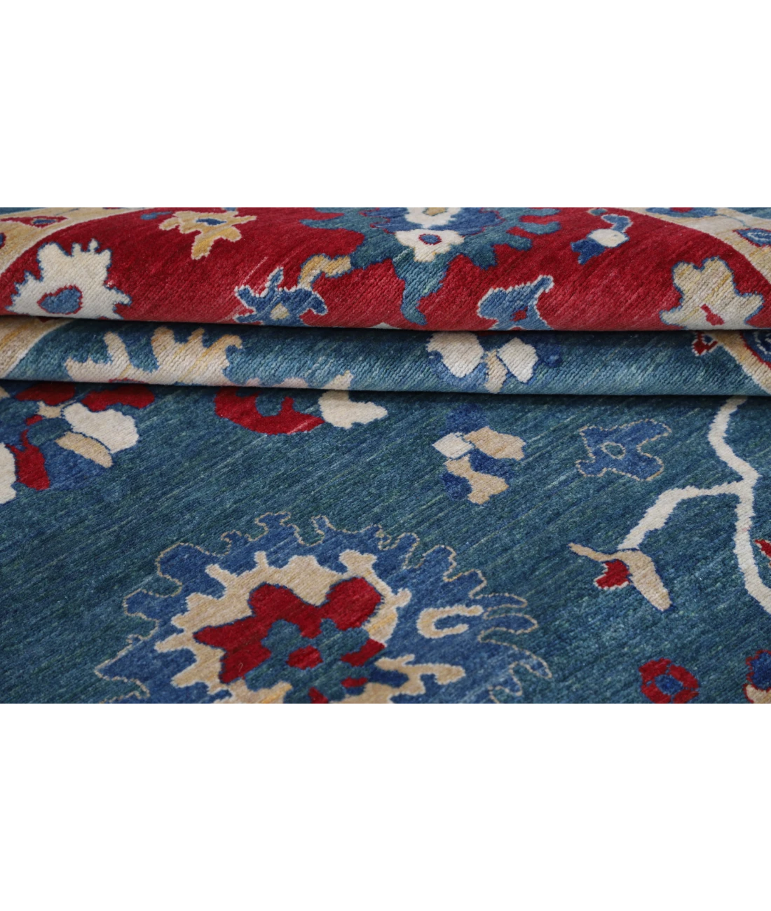 Power Loomed Lily Wool Rug 8' 11" X 12' 0" 8' 11" X 12' 0" (272 X 366) / Green / Red