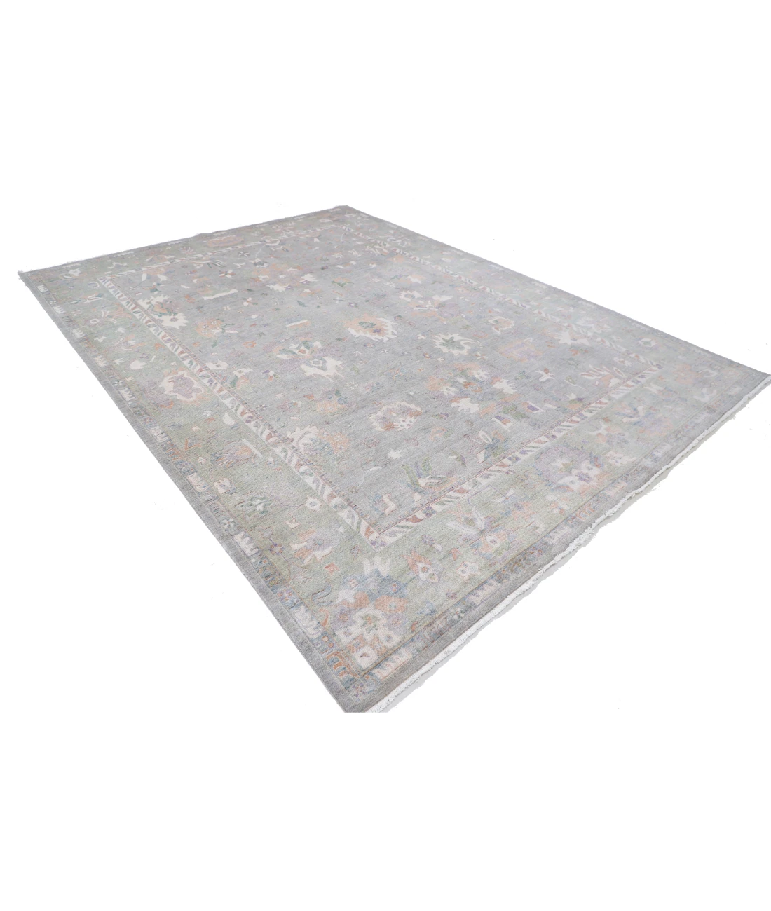 Power Loomed Lily Wool Rug 8' 10" X 11' 11" 8' 10" X 11' 11" (269 X 363) / Grey / Green