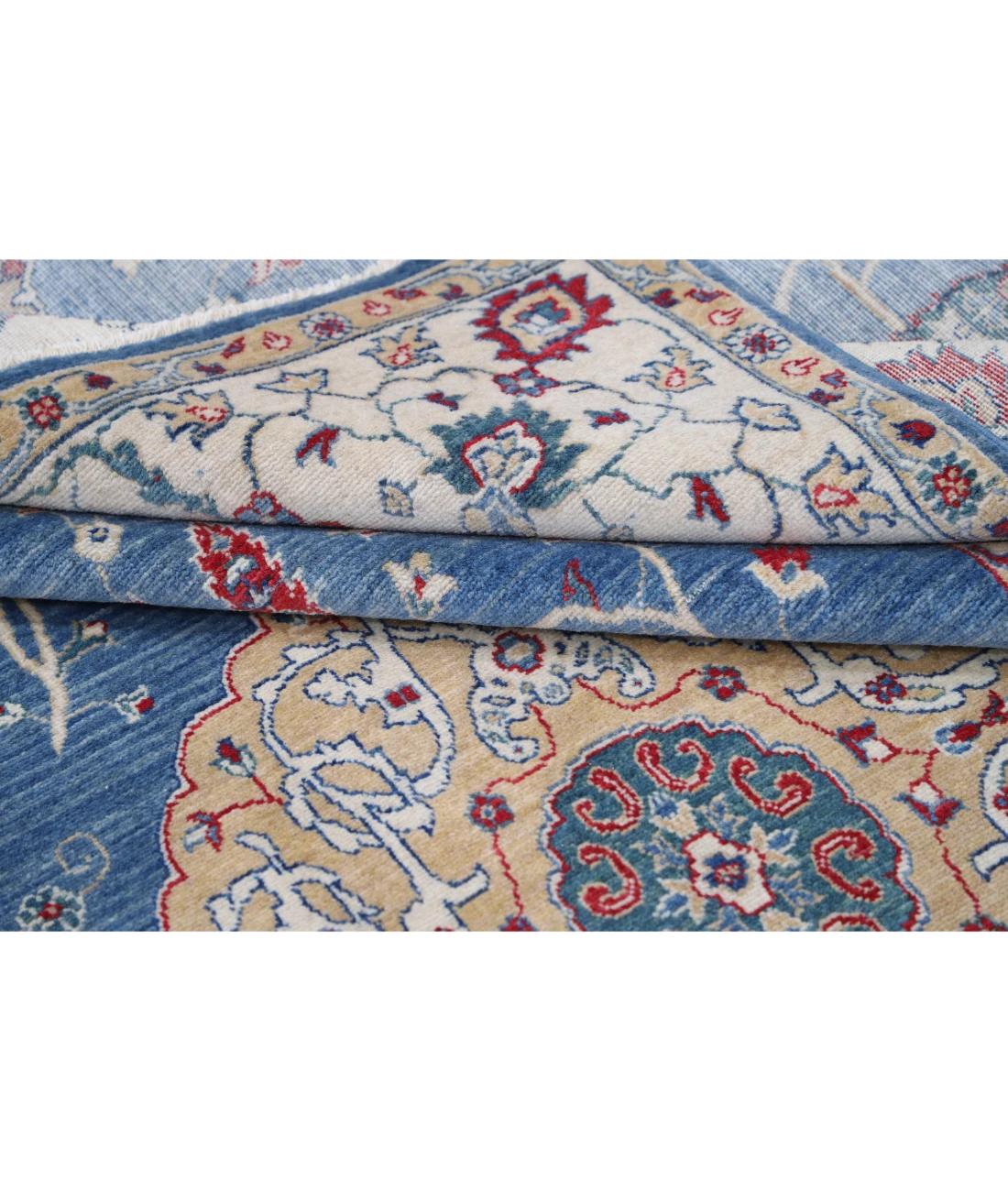 Power Loomed Pasha Wool Rug 7' 2" X 9' 5" 7' 2" X 9' 5" (219 X 287) / Blue / Ivory