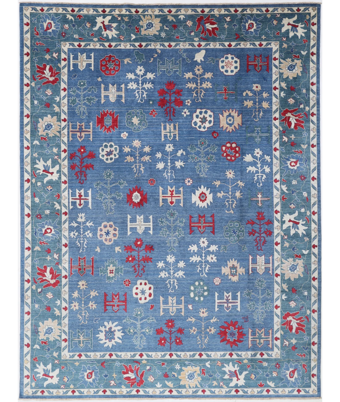 Power Loomed Pasha Wool Rug 8' 11" X 12' 0" 8' 11" X 12' 0" (272 X 366) / Blue / Blue