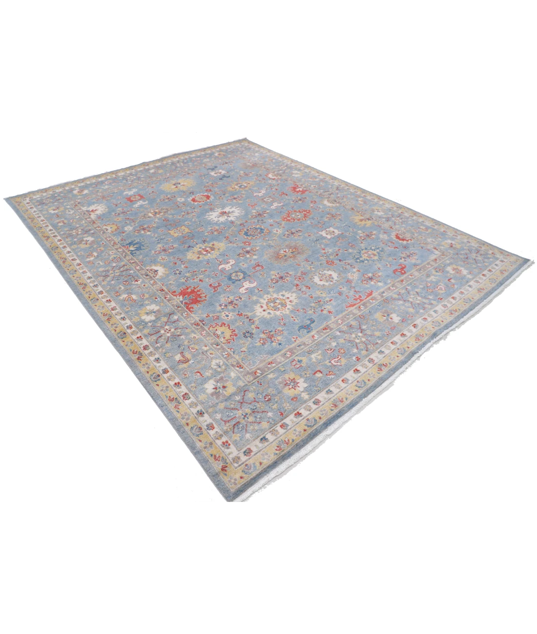 Power Loomed Pasha Wool Rug 8' 1" X 10' 1" 8' 1" X 10' 1" (246 X 307) / Blue / Blue