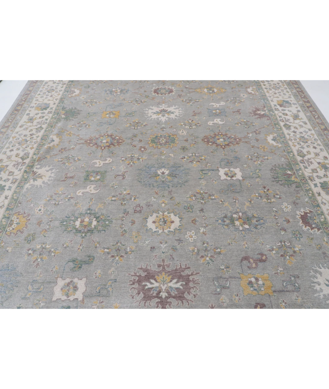 Power Loomed Pasha Wool Rug 9' 0" X 12' 0" 9' 0" X 12' 0" (274 X 366) / Grey / Ivory
