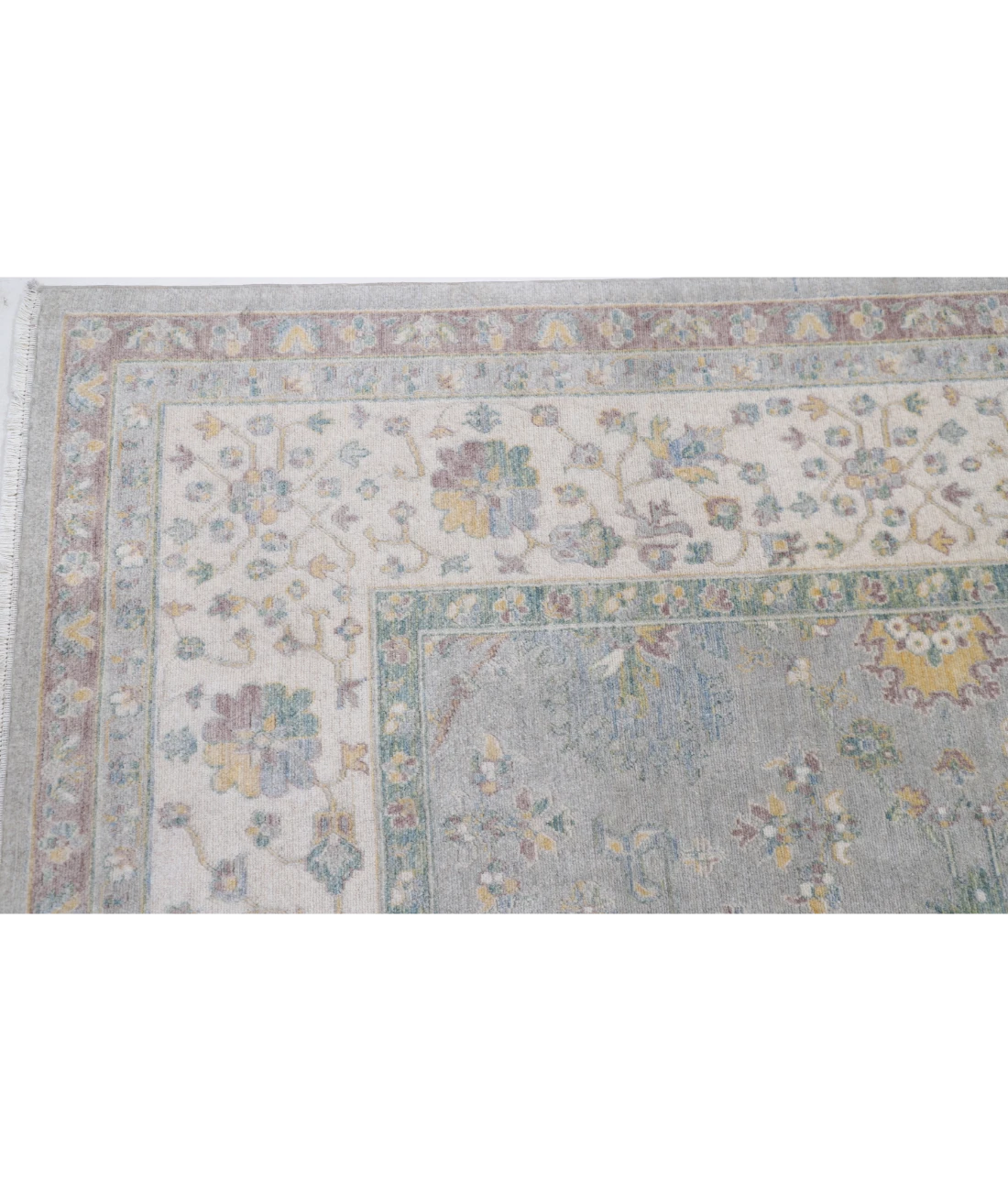 Power Loomed Pasha Wool Rug 9' 0" X 12' 0" 9' 0" X 12' 0" (274 X 366) / Grey / Ivory