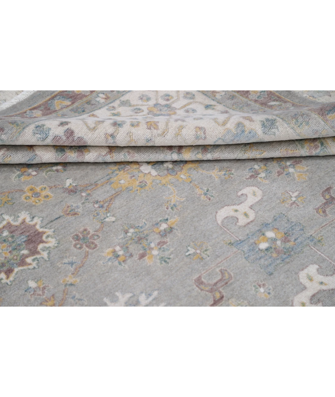 Power Loomed Pasha Wool Rug 9' 0" X 12' 0" 9' 0" X 12' 0" (274 X 366) / Grey / Ivory