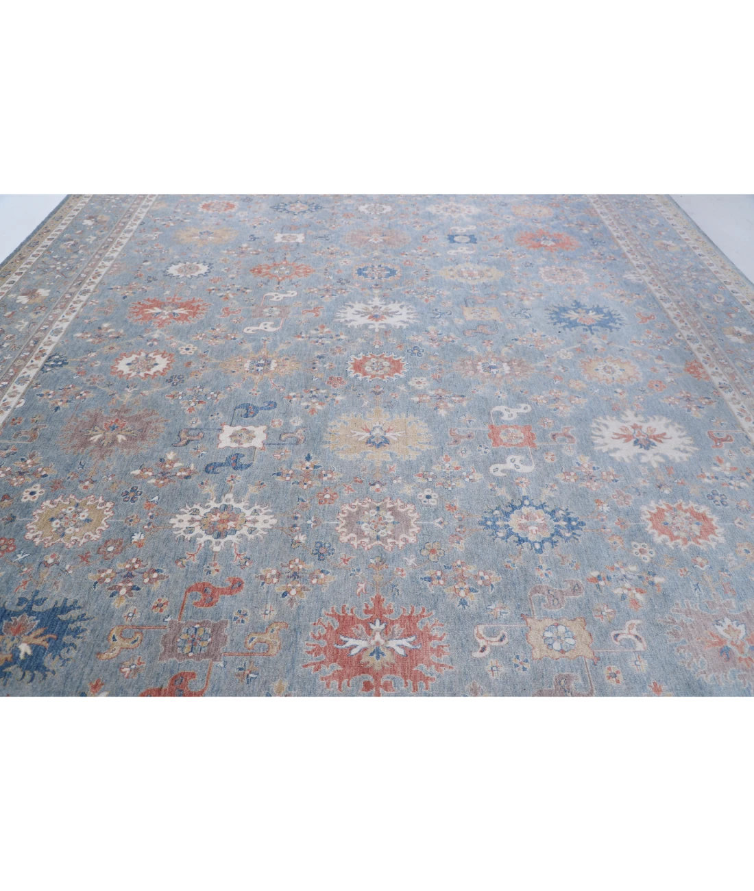 Power Loomed Pasha Wool Rug 11' 10" X 14' 9" 11' 10" X 14' 9" (361 X 450) / Blue / Blue