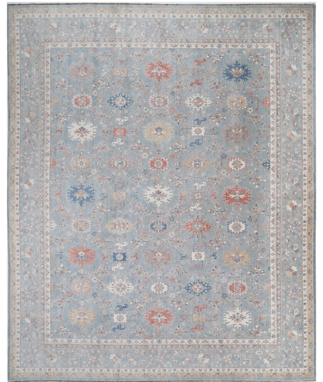 Power Loomed Pasha Wool Rug 11' 10" X 14' 9" 11' 10" X 14' 9" (361 X 450) / Blue / Blue