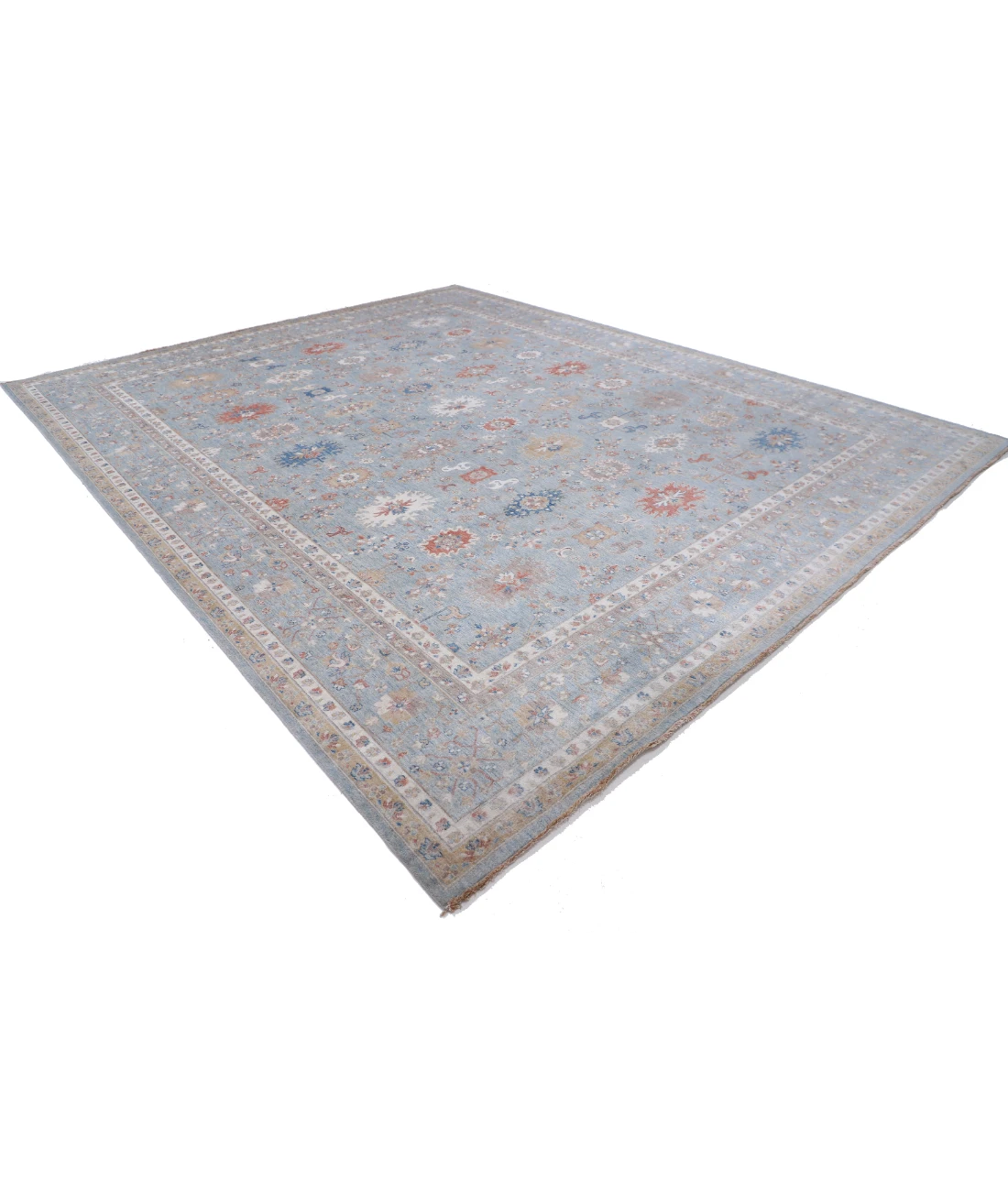 Power Loomed Pasha Wool Rug 12' 0" X 14' 10" 12' 0" X 14' 10" (366 X 452) / Blue / Blue