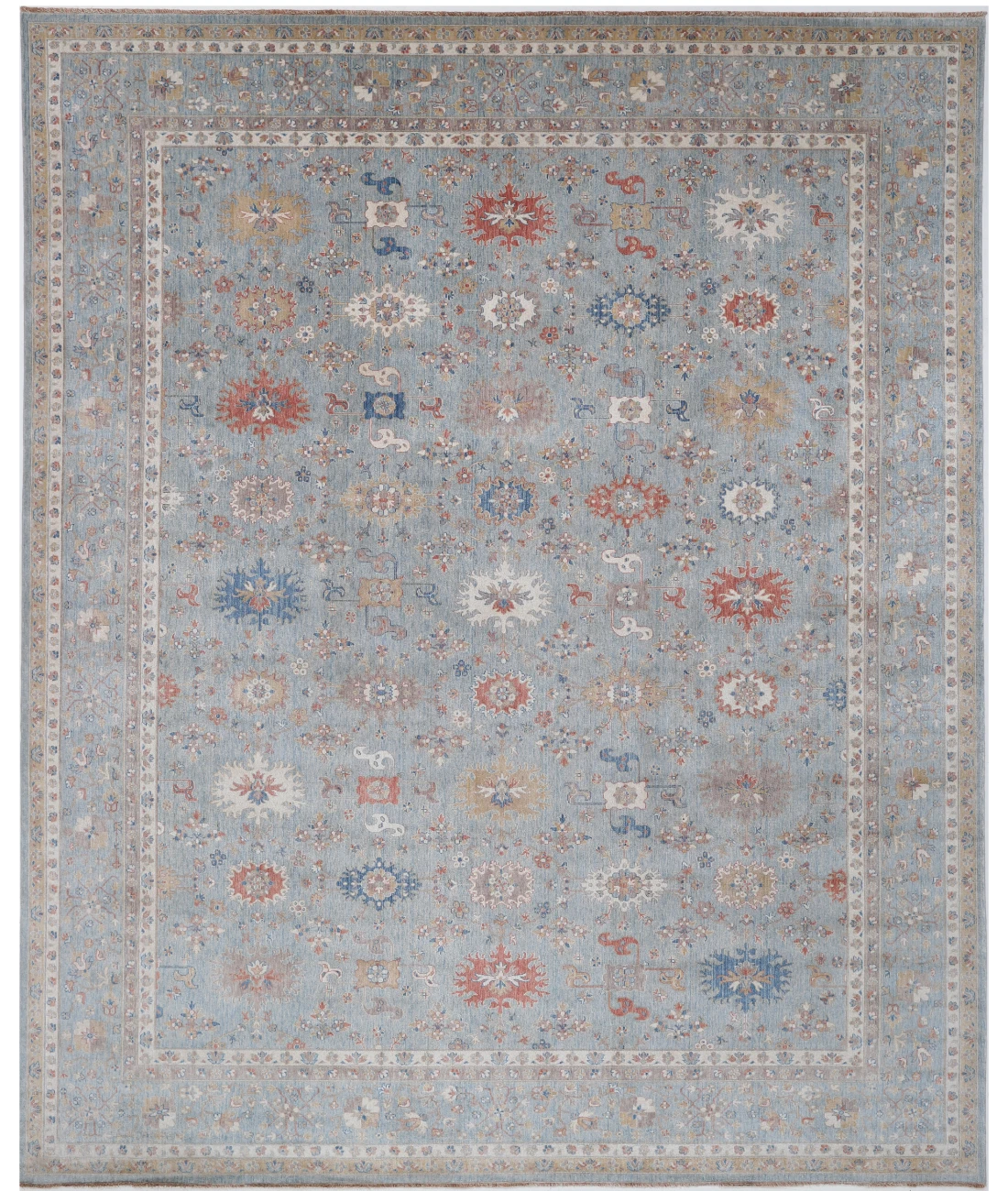 Power Loomed Pasha Wool Rug 12' 0" X 14' 10" 12' 0" X 14' 10" (366 X 452) / Blue / Blue