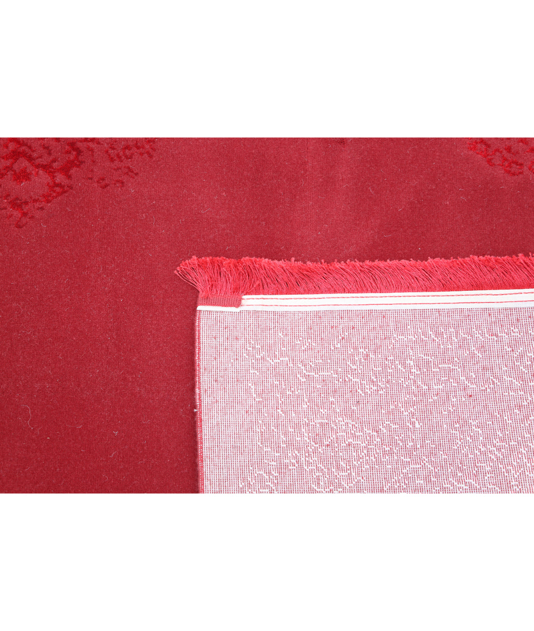 Vista 6'4'' X 9'9'' Power-Loomed Wool-Bamboo Silk Rug 6'4'' x 9'9'' (190 X 293) / Red / Red