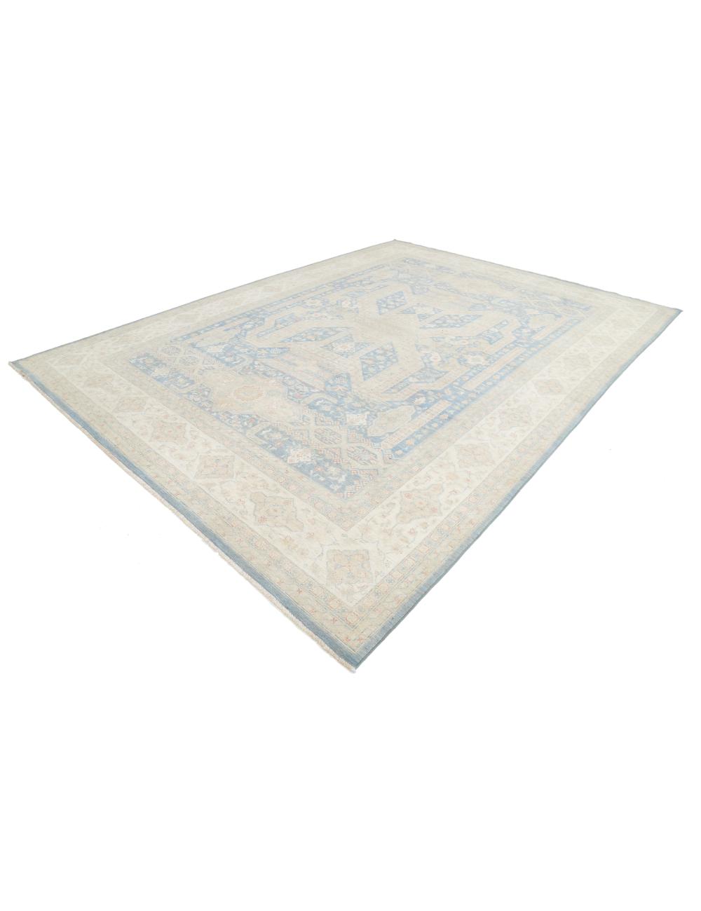 Serenity 10' 0" X 13' 4" Hand-Knotted Wool Rug 10' 0" X 13' 4" (305 X 406) / Blue / Ivory