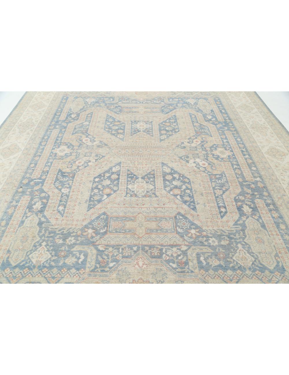 Serenity 10' 0" X 13' 4" Hand-Knotted Wool Rug 10' 0" X 13' 4" (305 X 406) / Blue / Ivory