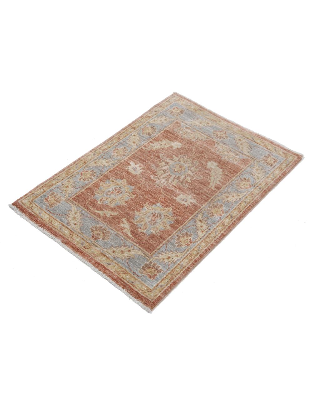 Ziegler 2' 1" X 2' 11" Hand-Knotted Wool Rug 2' 1" X 2' 11" (64 X 89) / Lilac / Blue