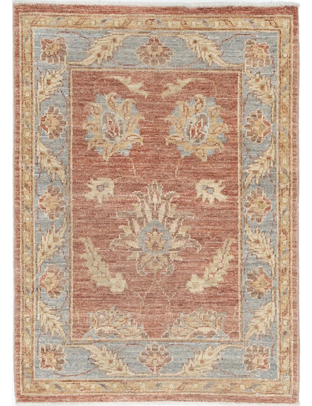 Ziegler 2' 1" X 2' 11" Hand-Knotted Wool Rug 2' 1" X 2' 11" (64 X 89) / Lilac / Blue