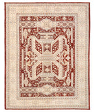 Hand Knotted Fine Ziegler Wool Rug - 10'1'' x 13'3'' 10' 1" X 13' 3" ( 307 X 404 ) / Red / Ivory