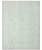 Hand Knotted Oushak Wool Rug - 9'4'' x 12'1'' 9' 4" X 12' 1" ( 284 X 368 ) / Ivory / Grey