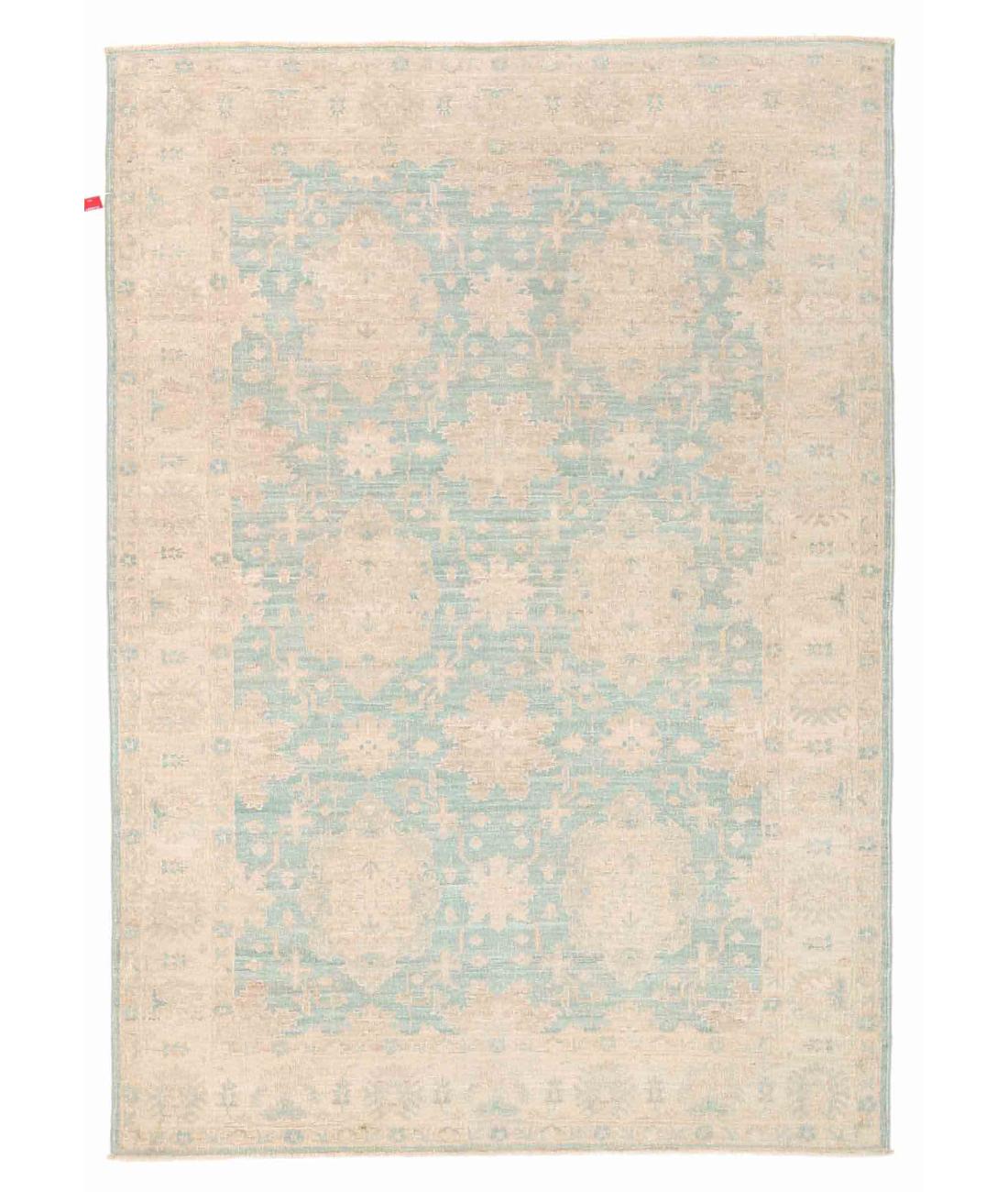 Hand Knotted Serenity Wool Rug - 4'0'' x 5'9'' 4' 0" X 5' 9" ( 122 X 175 ) / Pink / Ivory