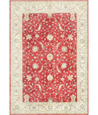 Hand Knotted Ziegler Sultanabad Wool Rug - 8'2'' x 11'3'' 8' 2" X 11' 3" ( 249 X 343 ) / Red / Ivory