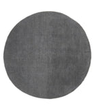 Hand Knotted Overdye Wool Rug - 8'0'' x 8'0'' 8' 0" X 8' 0" ( 244 X 244 ) / Grey / Grey