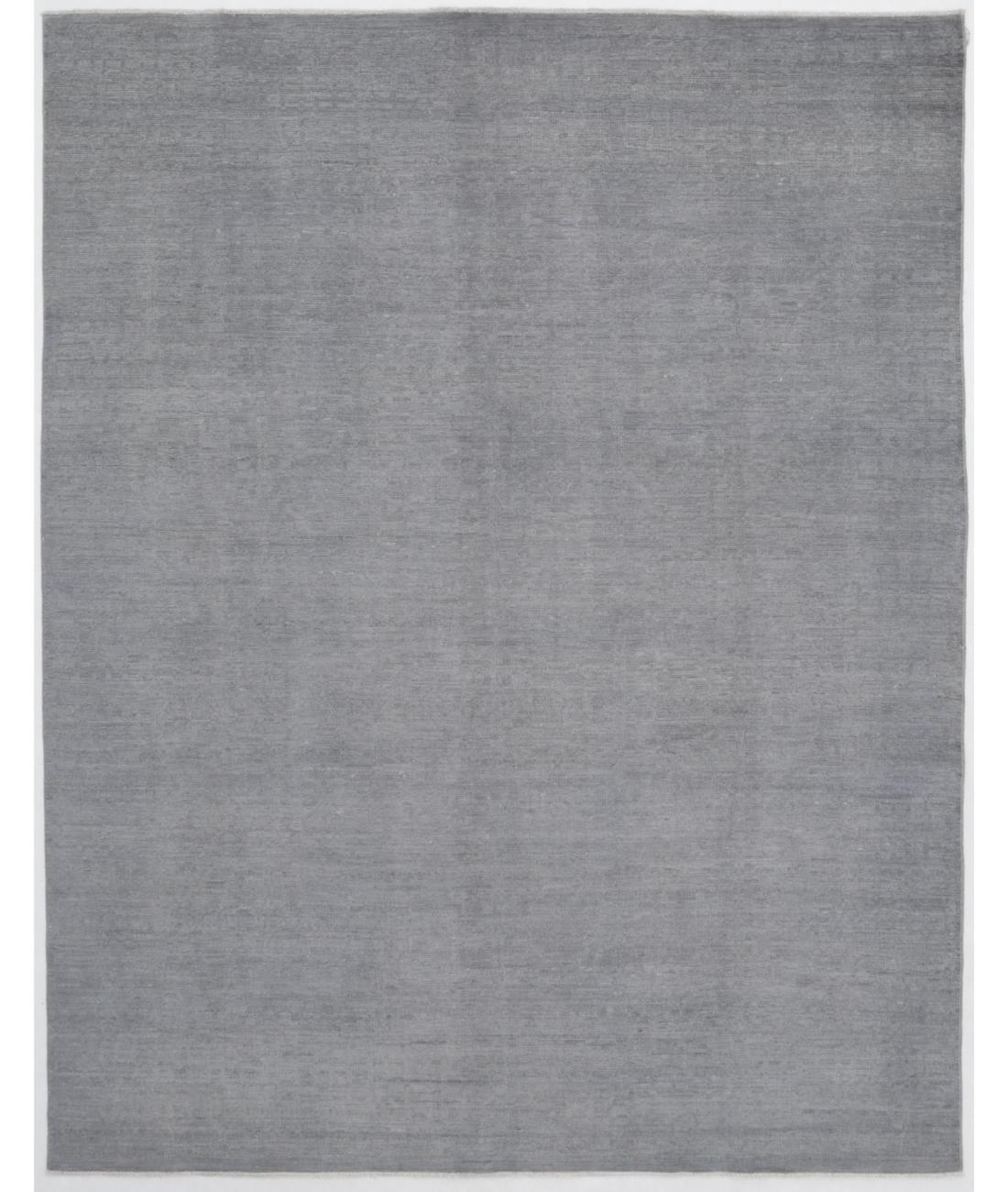 Hand Knotted Overdye Wool Rug - 7'10'' x 10'0'' 7' 10" X 10' 0" ( 239 X 305 ) / Grey / Grey