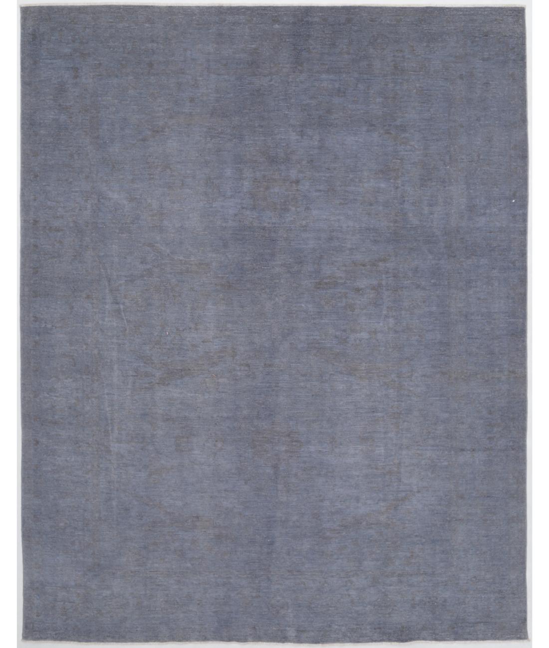 Hand Knotted Overdye Wool Rug - 8'9'' x 11'0'' 8' 9" X 11' 0" ( 267 X 335 ) / Grey / Grey