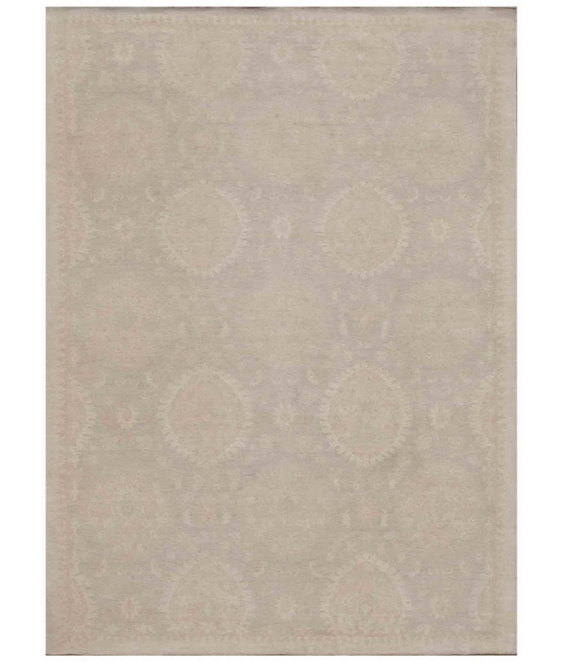 Hand Knotted Fine Serenity Wool Rug - 9'10'' x 13'7'' 9' 10" X 13' 7" ( 300 X 414 ) / Grey / Grey