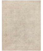 Hand Knotted Oushak Wool Rug - 9'0'' x 11'4'' 9' 0" X 11' 4" ( 274 X 345 ) / Grey / Ivory