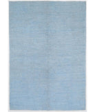 Hand Knotted Overdye Wool Rug - 6'0'' x 8'9'' 6' 0" X 8' 9" ( 183 X 267 ) / Blue / N/A