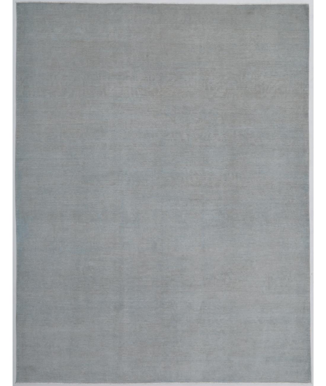 Hand Knotted Overdye Wool Rug - 8'10'' x 11'7'' 8' 10" X 11' 7" ( 269 X 353 ) / Grey / Grey