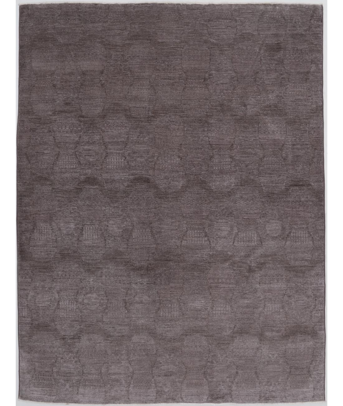 Hand Knotted Overdye Wool Rug - 6'2'' x 8'3'' 6' 2" X 8' 3" ( 188 X 251 ) / Brown / N/A