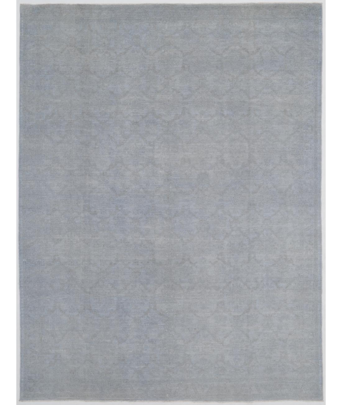 Hand Knotted Overdye Wool Rug - 8'0'' x 10'7'' 8' 0" X 10' 7" ( 244 X 323 ) / Blue / Blue