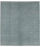 Hand Knotted Overdye Wool Rug - 8'0'' x 9'3'' 8' 0" X 9' 3" ( 244 X 282 ) / Blue / Blue