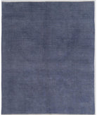 Hand Knotted Overdye Wool Rug - 7'11'' x 9'7'' 7' 11" X 9' 7" ( 241 X 292 ) / Blue / Blue