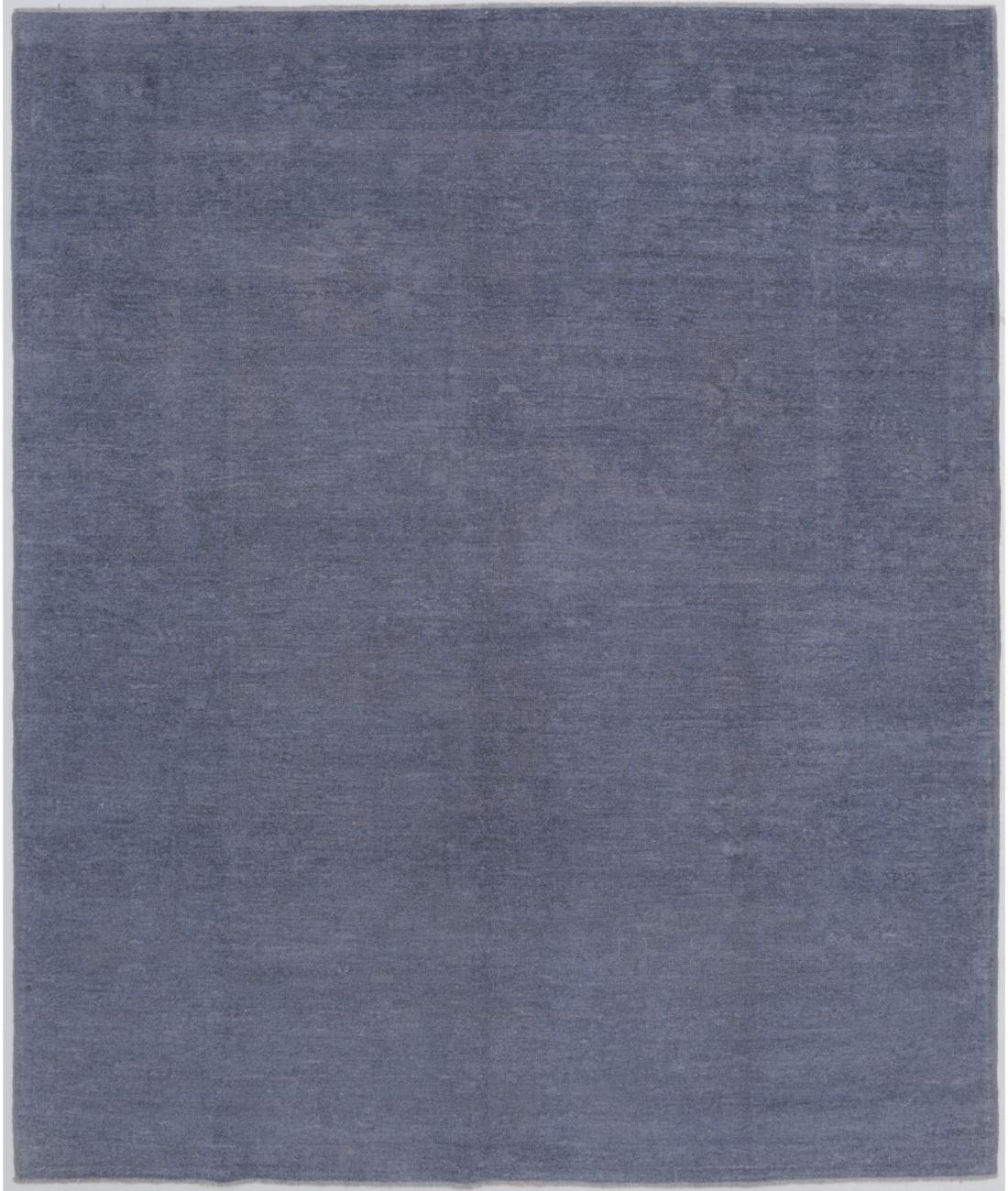 Hand Knotted Overdye Wool Rug - 8'0'' x 9'5'' 8' 0" X 9' 5" ( 244 X 287 ) / Grey / Grey