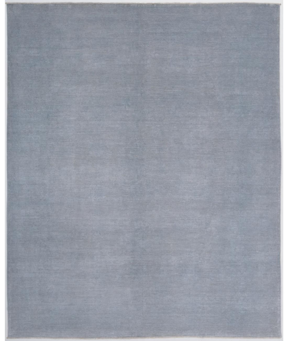 Hand Knotted Overdye Wool Rug - 8'1'' x 9'9'' 8' 1" X 9' 9" ( 246 X 297 ) / Grey / Grey