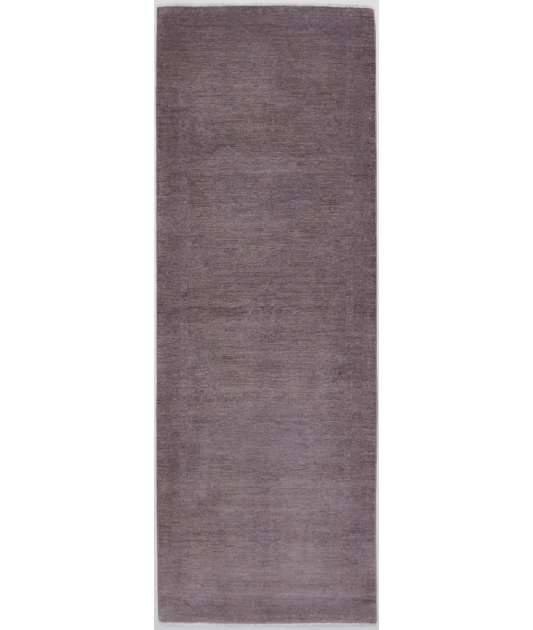 Hand Knotted Overdye Wool Rug - 2'8'' x 8'3'' 2' 8" X 8' 3" ( 81 X 251 ) / Lilac / Lilac