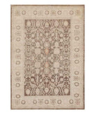 Hand Knotted Fine Serenity Wool Rug - 6'3'' x 8'8'' 6' 3" X 8' 8" ( 191 X 264 ) / Brown / Ivory