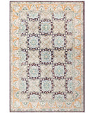 Hand Knotted Ziegler Wool Rug - 6'3'' x 9'1'' 6' 3" X 9' 1" ( 191 X 277 ) / Grey / Taupe