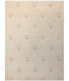 Hand Knotted Fine Artemix Wool Rug - 8'8'' x 11'11'' 8' 8" X 11' 11" ( 264 X 363 ) / Ivory / Taupe