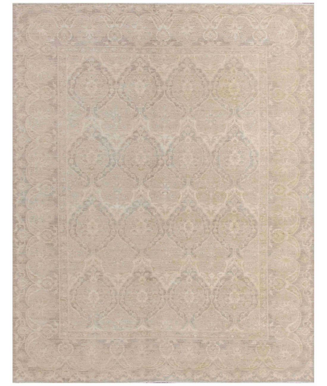 Hand Knotted Ziegler Farhan Wool Rug - 8'2'' x 10'1'' 8' 2" X 10' 1" ( 249 X 307 ) / Red / Purple