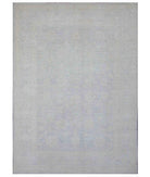 Hand Knotted Oushak Wool Rug - 9'11'' x 13'9'' 9' 11" X 13' 9" ( 302 X 419 ) / Grey / Grey