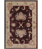 Hand Knotted Ziegler Farhan Wool Rug - 2'8'' x 3'11'' 2' 8" X 3' 11" ( 81 X 119 ) / Brown / N/A