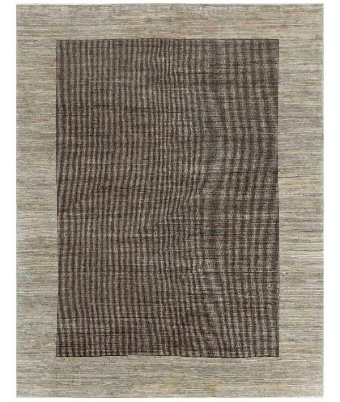 Hand Knotted Modcar Wool Rug - 4'10'' x 6'2'' 4' 10" X 6' 2" ( 147 X 188 ) / Brown / Taupe