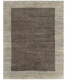 Hand Knotted Modcar Wool Rug - 4'10'' x 6'2'' 4' 10" X 6' 2" ( 147 X 188 ) / Brown / Taupe