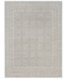 Hand Knotted Khotan Wool Rug - 8'2'' x 10'9'' 8' 2" X 10' 9" ( 249 X 328 ) / Grey / Ivory