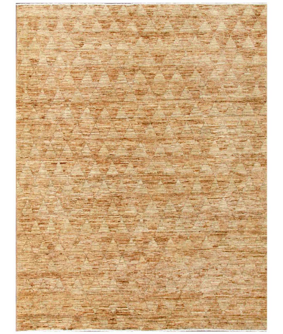 Hand Knotted Modcar Wool Rug - 5'9'' x 7'8'' 5' 9" X 7' 8" ( 175 X 234 ) / Brown / Taupe