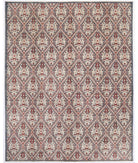 Hand Knotted Artemix Wool Rug - 7'11'' x 9'9'' 7' 11" X 9' 9" ( 241 X 297 ) / Grey / Ivory