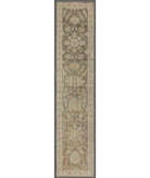 Hand Knotted Fine Ziegler Wool Rug - 2'7'' x 11'7'' 2' 7" X 11' 7" ( 79 X 353 ) / Green / Ivory